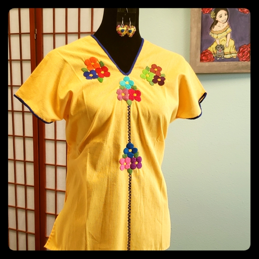 Hand embroidered blouse